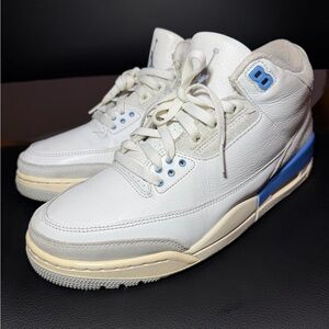 Nike Air Jordan 3 Retro Lucky Shorts White Legend Blue CT8532-101 sz 9.5 Men's